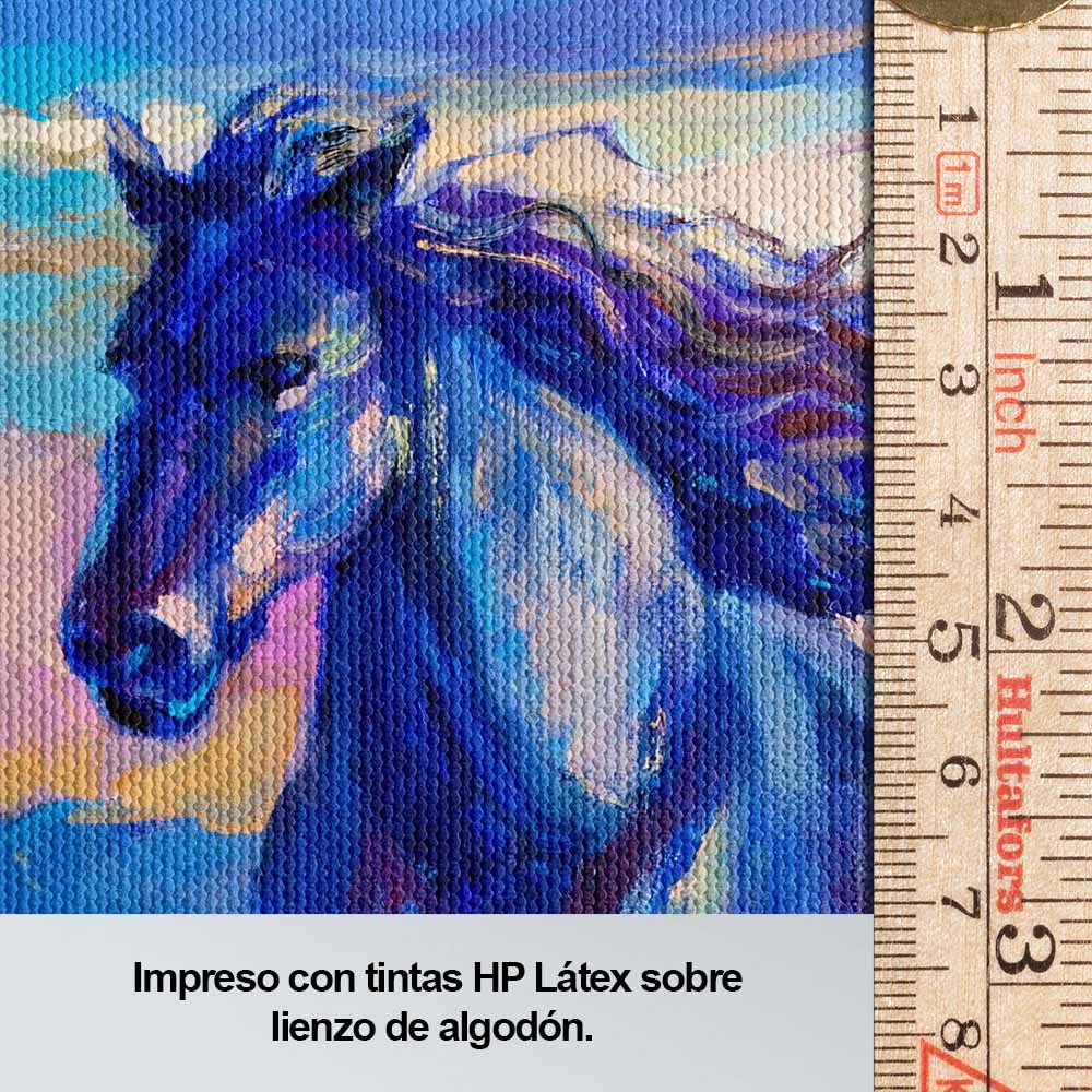 Caballo azul