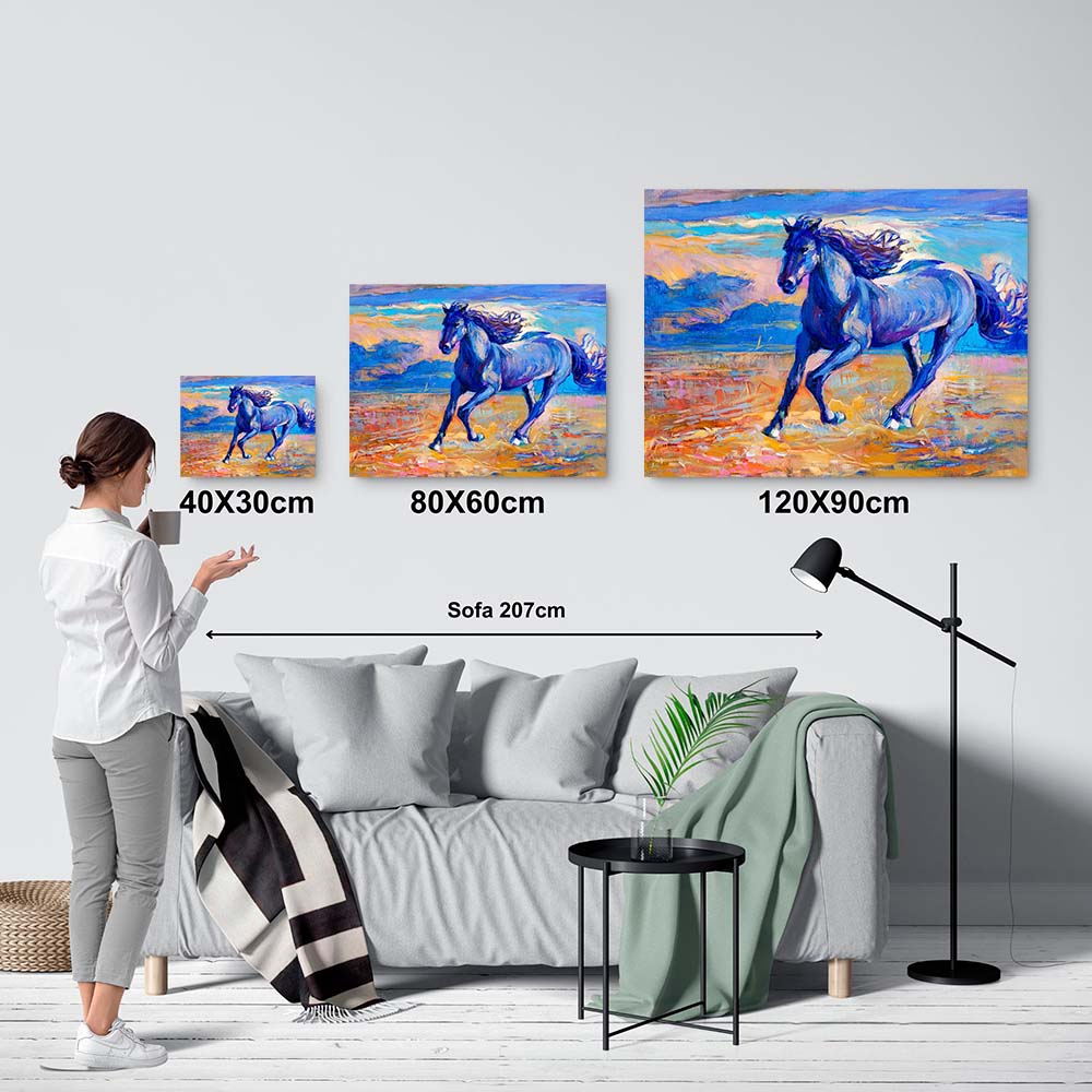 Caballo azul