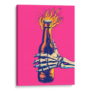 Soda en fondo rosa